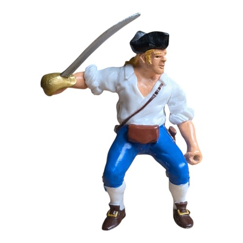 Papo 2005 Pirate Lad Cabin Boy Blue Blonde Black Cap Figure With Buccaneer - Picture 7 of 17