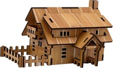 3D Puzzles for Adults, Log Cabin DIY Wooden House Model Kits for Adults to Build