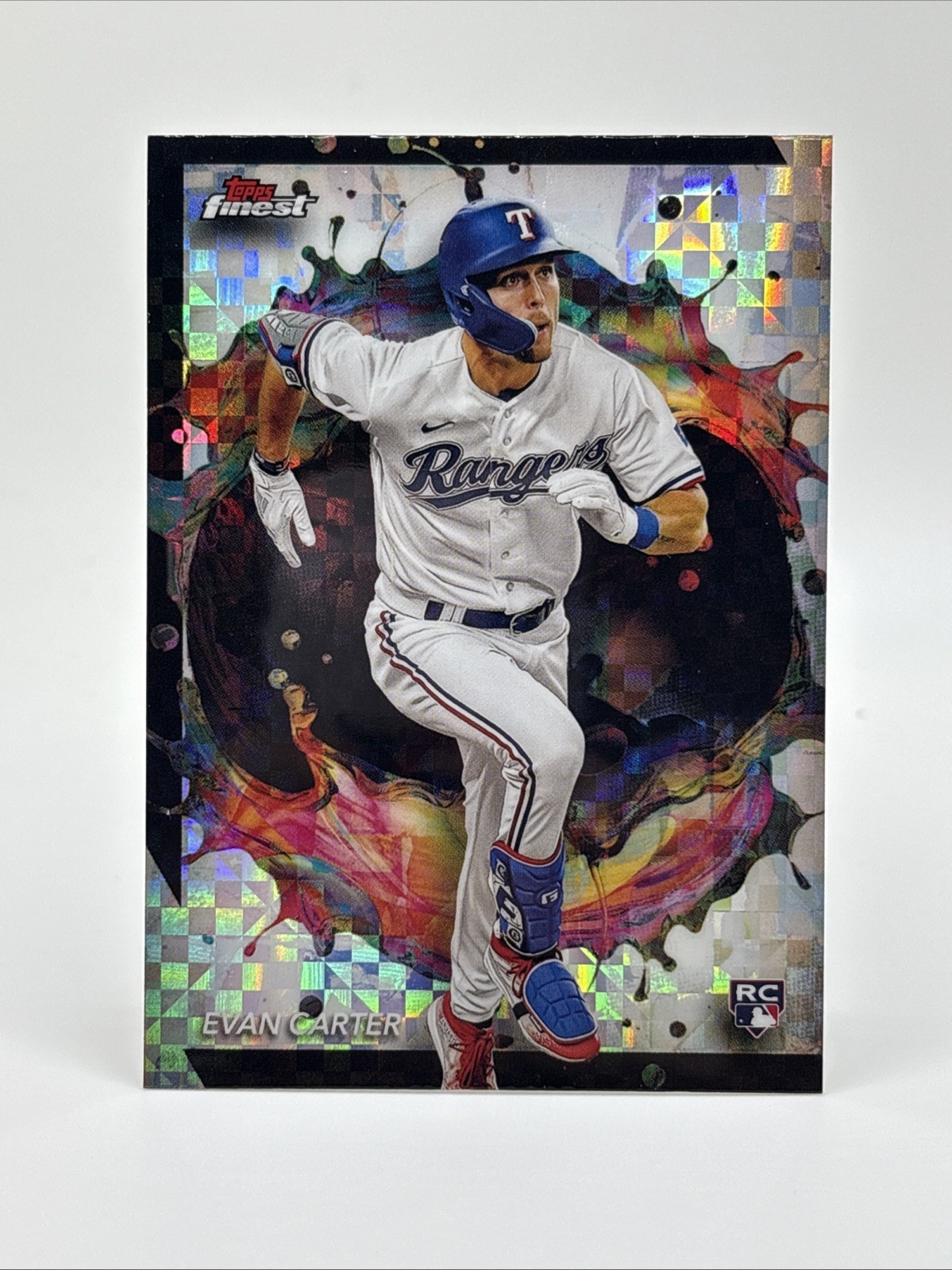 2024 Topps Finest - Rare Checkerboard Refractor #290 Evan Carter (RC)