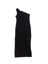 NWT See You Monday Black Pleated One-Shoulder Maxi Dress Size XL Slip On
