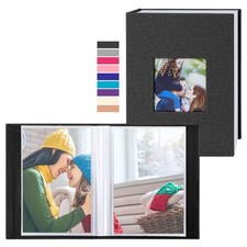 Ywlake Photo Album 4x6 100 Pockets 2 Packs, Small Mini 100 Pockets/2pk, Black