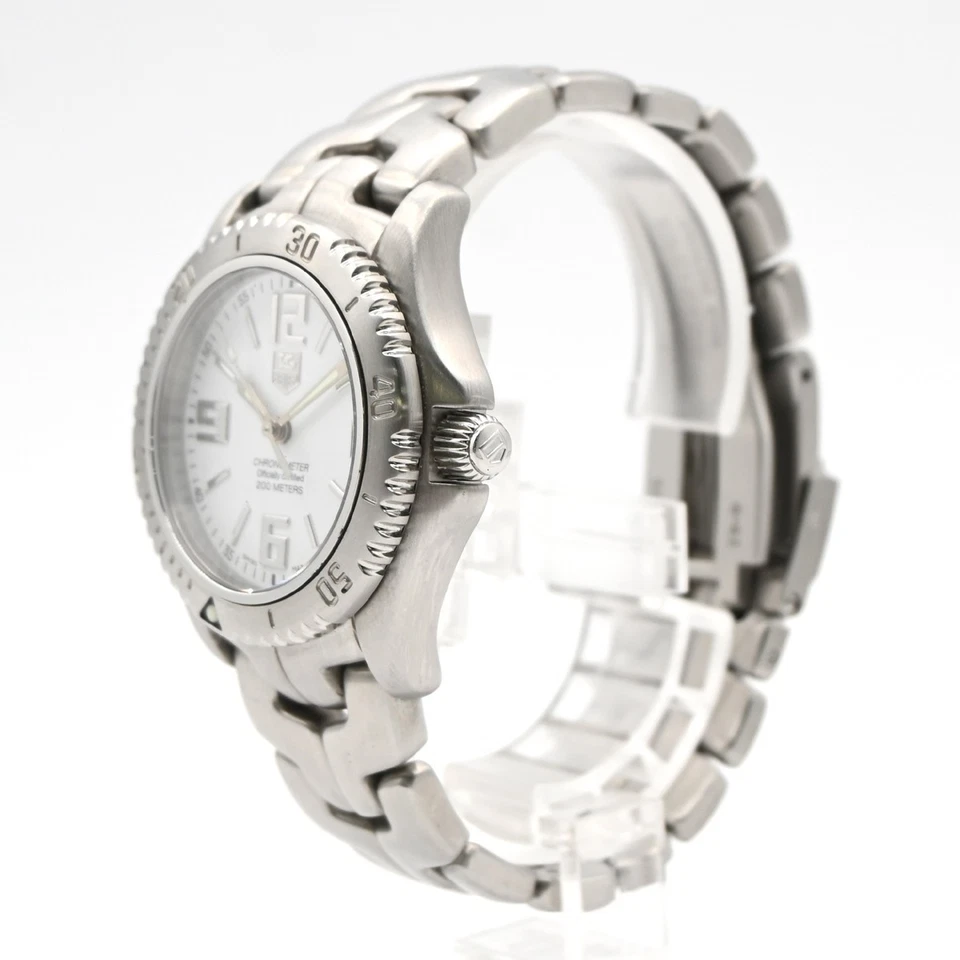 TAG HEUER Link Date 手表 35 毫米 WT5211 计时码表 AT 白色表盘 SS 10LC595 — 第 4/4 张图片