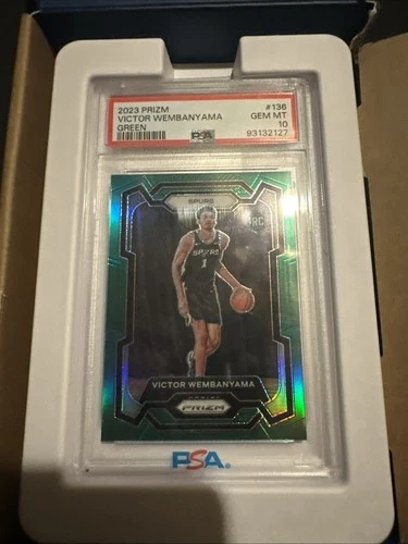 2023 Panini Prizm Victor Wembanyama Green Prizm Rookie Card PSA 10 Gem
