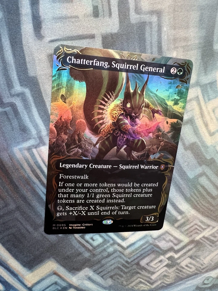Borderless Raised Foil Chatterfang, Squirrel General NM- Unplayed Bloomburrow - Image 3 of 4