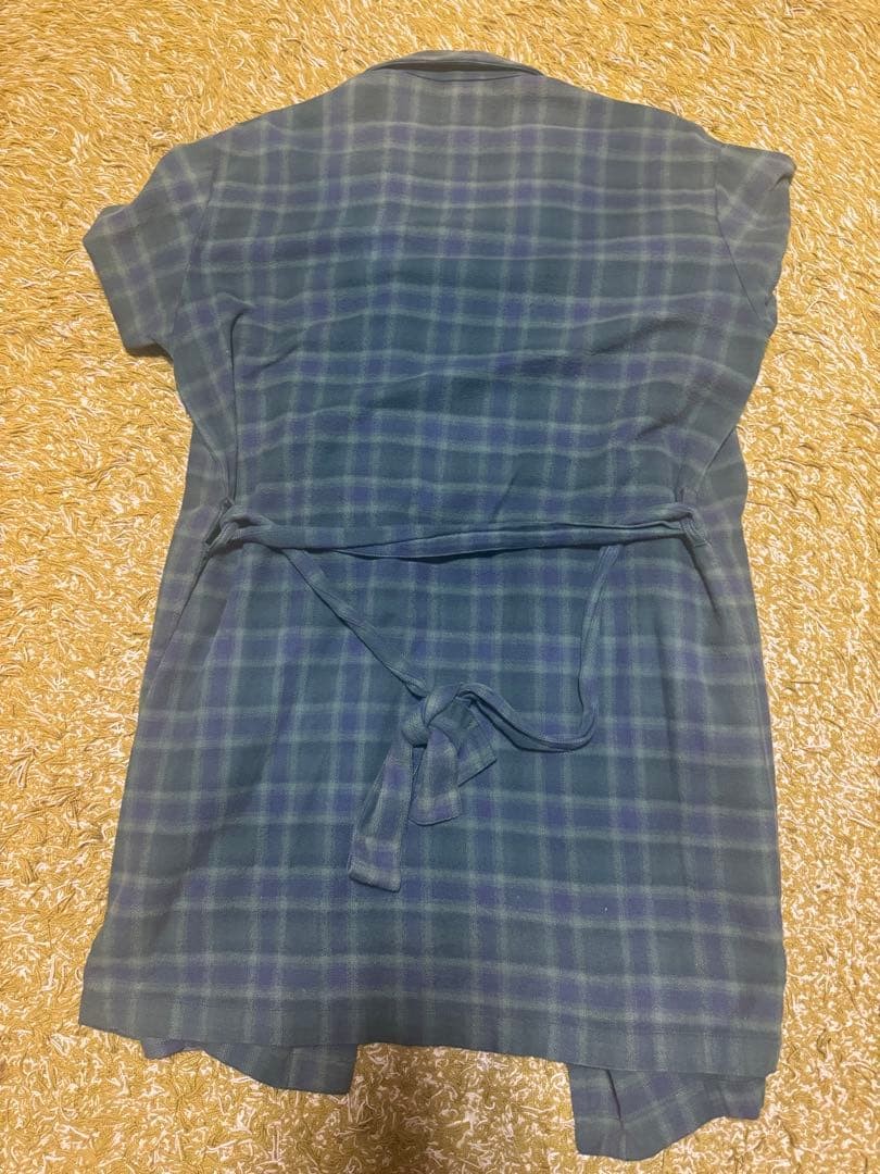 Pendleton M Check Pattern Gown Coat with Waist Ri… - image 3