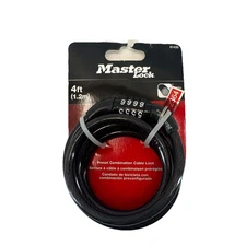 Master Lock 8143D 4ft Preset Combination Cable Lock. Model P72325