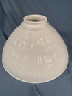 Vtg 10" Large Waffle Milk Glass Shade Table-Floor Lamp Torchiere Diffuser