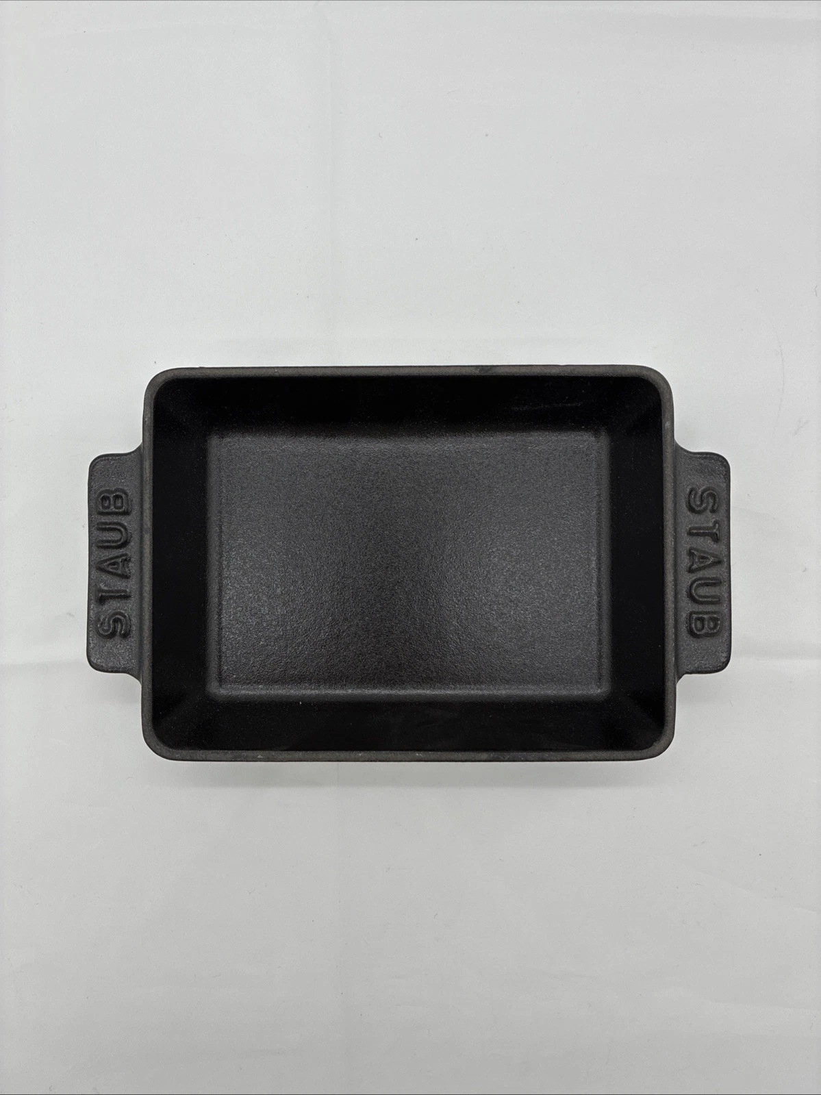 Staub Mini Rectangular Cast Iron Baking Dish Black 5.75x4.5in 8oz 1301423 - NEW