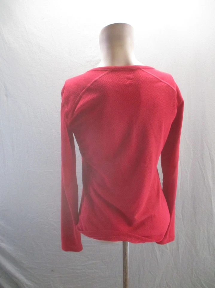 MOUNTAIN HARDWEAR Size S Womens Red Wool 1/2 Button Long Sleeve Athletic Top 417 - Image 4 of 4