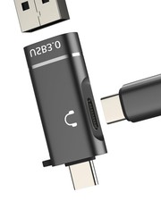 USB Splitter Headphone Adapter for iPhone 17 16 15 Max 2in1 to OTG Cable Sp...