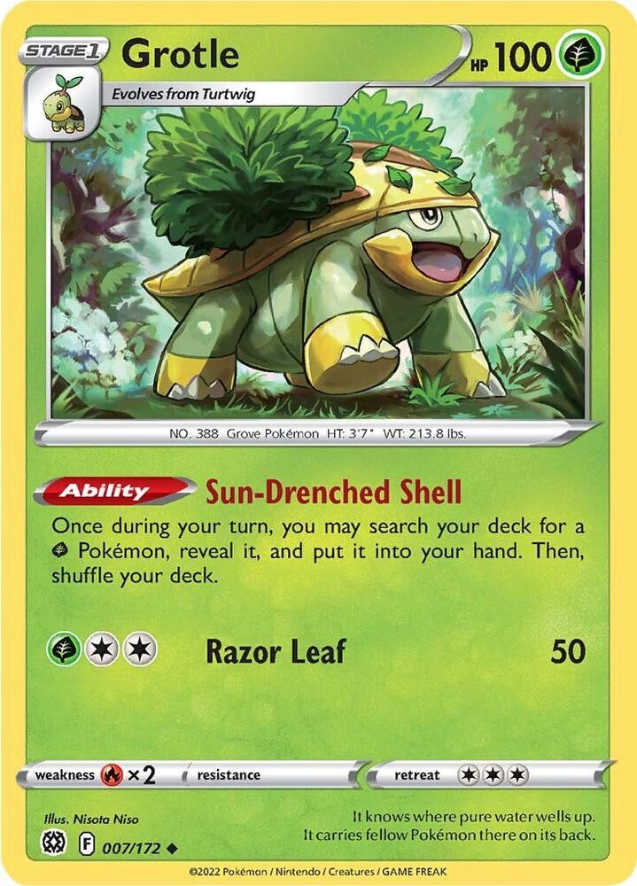 Grotle 007/172 SWSH09: Brilliant Stars Pokémon TCG