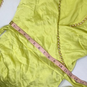 Agent Provocateur Francis Yellow Silk Faux Pearl Mini Gown XS *NO SIZE TAG*