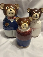 Over And Back Bear Canister Set Made In Portugal