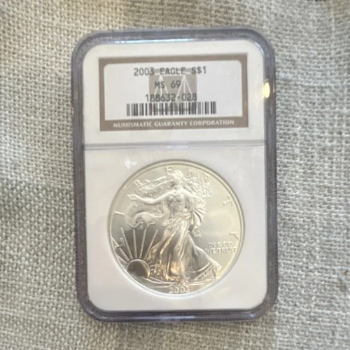 U.S. Mint American Eagle Silver 1 oz MS 69 NGC Business Strike 2003 Coin