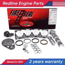 350 Engine Rebuild Kit w Flat Tops FIT 93-95 Chevrolet SBC 350 5.7 V8 Truck SUV