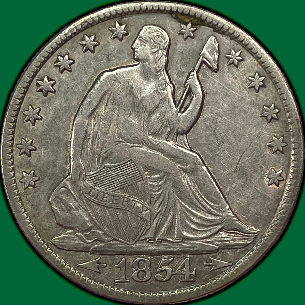 1854 Year Seated Liberty US Half Dollars (1839-1891) for sale | eBay
