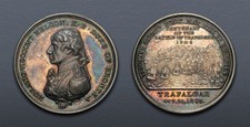 Admiral Nelson. AR Medal. Centennial of the Battle of Trafalgar. PCGS SP 64.