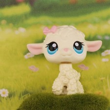 Little Pet Shop LPS Sheep Toy for Girl Pet Figure Collectible Animal Kid Gift