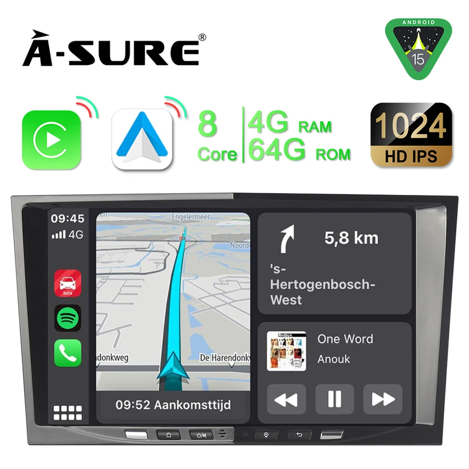 4+64G Android Autoradio GPS Navi Für Opel Zafira B Corsa D Astra H Vivaro Vectra - Bild 1 von 4