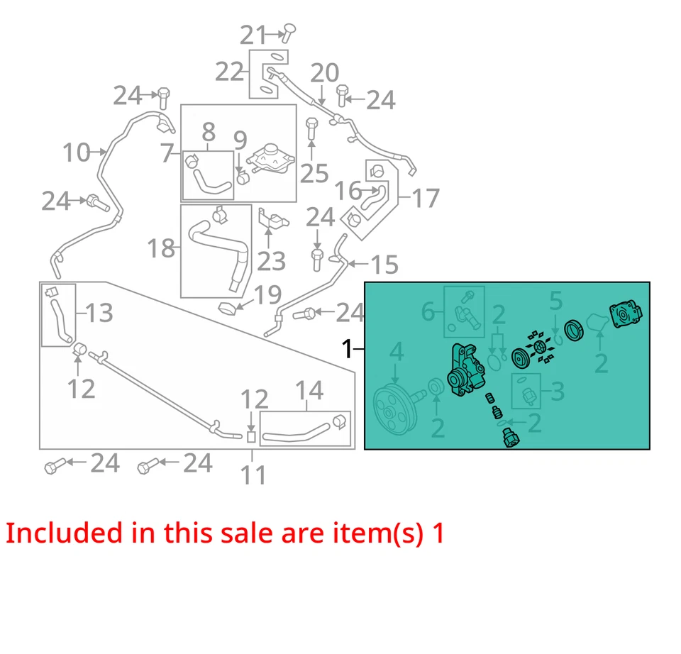 Насос гидроусилителя руля 2009 Mazda 6 от оригинального производителя 132 000 миль - LKQ429714968 - Изображение 4 из 4
