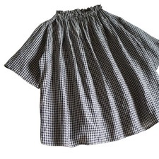 Nest Robe Linen 2Way Blouse with Frill Collar, Shirring Neck, Used