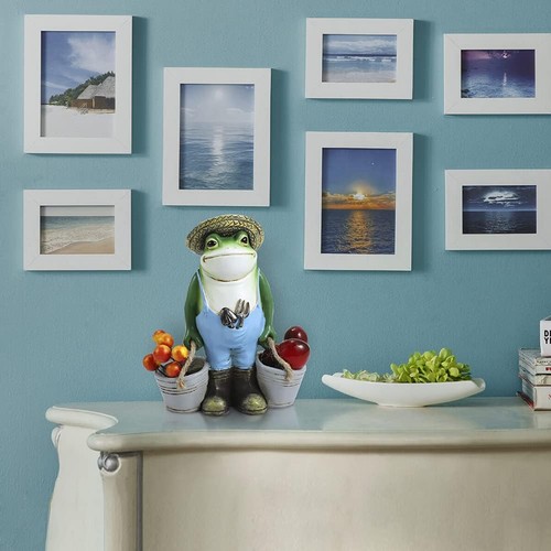 Frosch Gartendeko, Frösche Statue für Hof, Garten, Indoor Mehrfarbig  - Bild 6 von 6