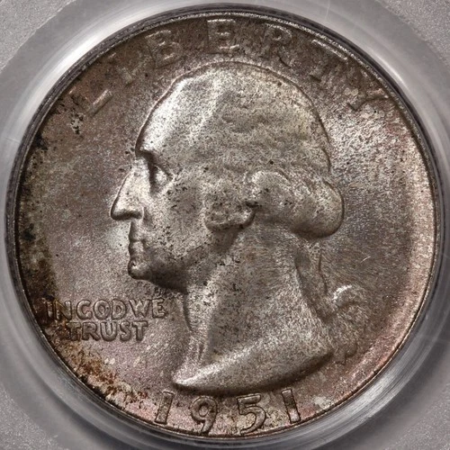 1951-S Washington Quarter PCGS MS-66 - Original Toning!