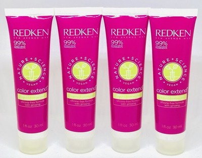 4 LOT Redken Nature Science Color Extend Conditioner 1 oz Vegan Hair Color Care