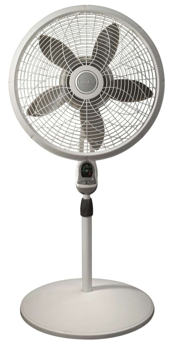 Pedestal Oscillating Cyclone Fan Lasko 54u0026#034; Adjustable W/ Remote  Control u0026amp; Timer | eBay