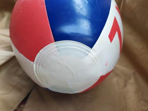 Aufblasbarer Werbeball TOTAL - 60er Jahre " Rugby " - Bild 5 von 5
