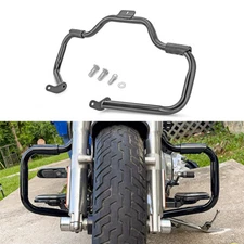 Gloss Black Engine Guard Crash Bars For Harley 00-17 Softail Slim Fat Boy CVO