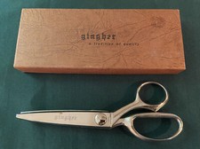 Vintage Gingher Sewing Pinking Shears Scissors Chrome Brazil in Original Box