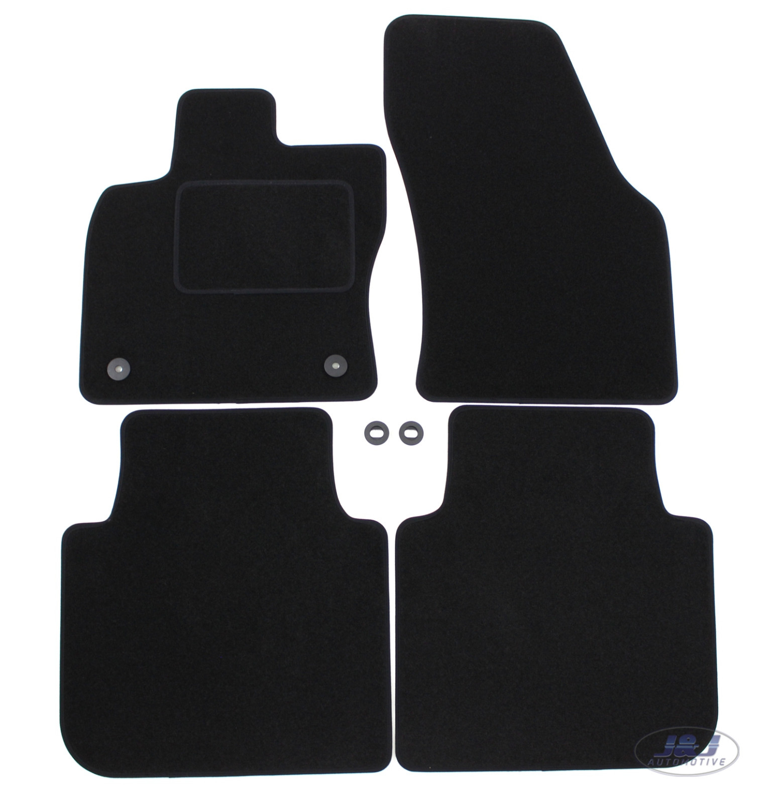 Tapis de sol velours noir 4 pièces pour les voyages en famille en VW Tiguan Allspace