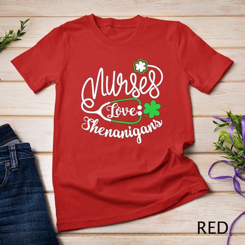 Camiseta Unisex Nurses Love Shenanigans Divertida Día de San Patricio Suerte Enfermería - Imagen 11 de 15