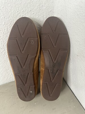 Vionic McKenzie Women’s Tan Suede Moccasin Slippers Loafers Sz 9 Toffee Comfort VIONIC Toffee Tan Suede Fleece Lined McKenzie Slippers size  main image 4
