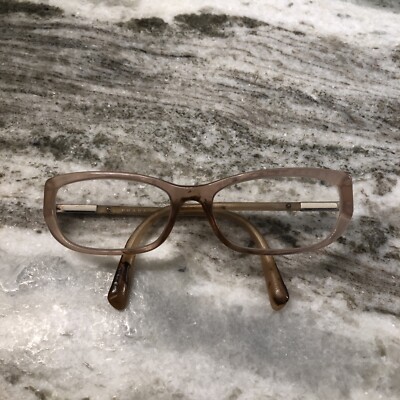 PRADA BRILLE TRANSPARENT ROSA BRAUN VPR 02N LOGO 55 DAMEN BAROCK LUXUS FASSUNG 