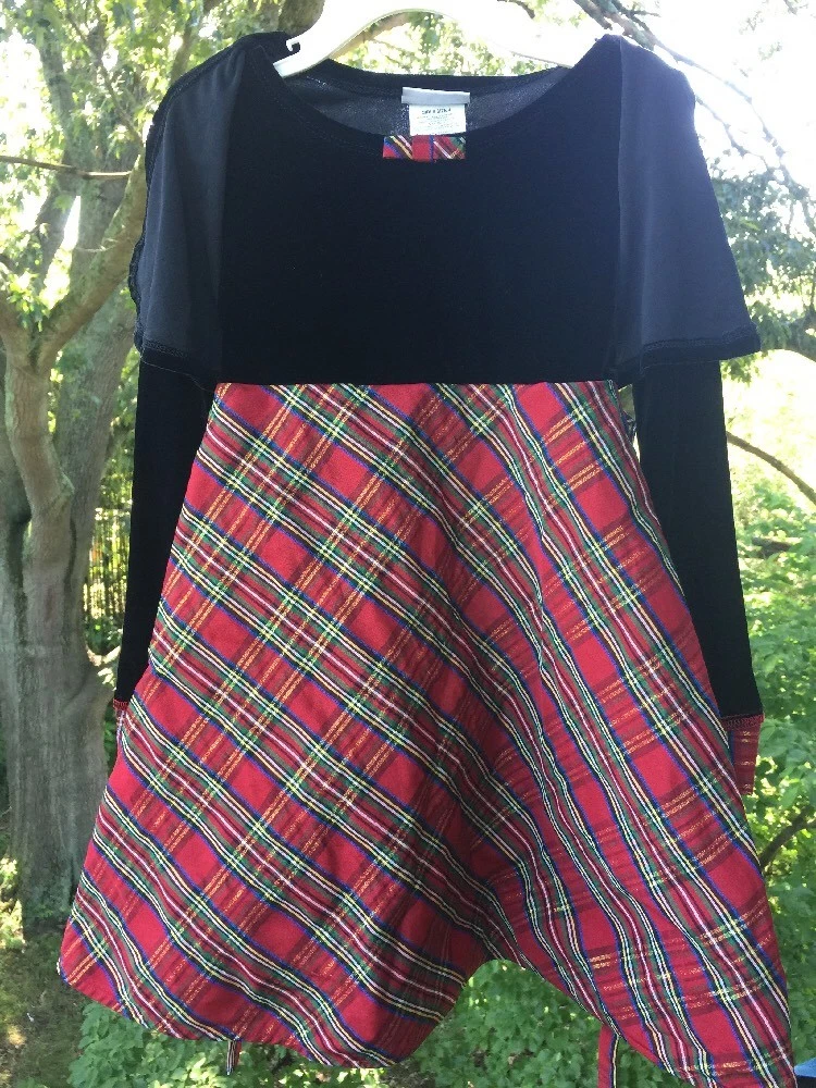 Plaid wedding clearance dress for sale