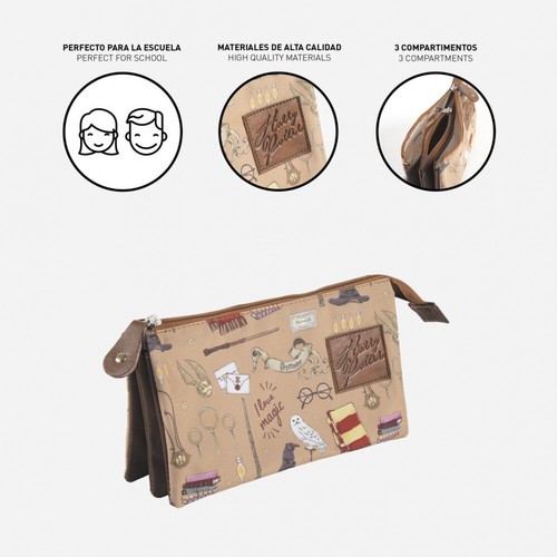 Hogwarts Harry Potter Etui Schule Geschenkideen Handtasche Braun Gryffindor - Bild 2 von 6