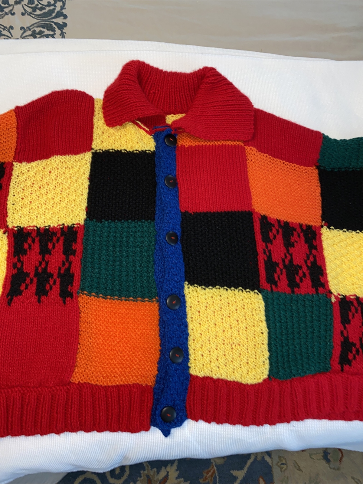 Harry Styles Handmade Croche JW Inspired Cardigan Multicolored image 4