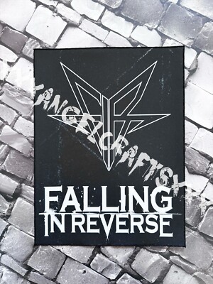 LARGE SEW ON PRINTED JACKET BACK PATCH ~ 11 x 14.5 INCHES ~ FALLING IN REVERSE