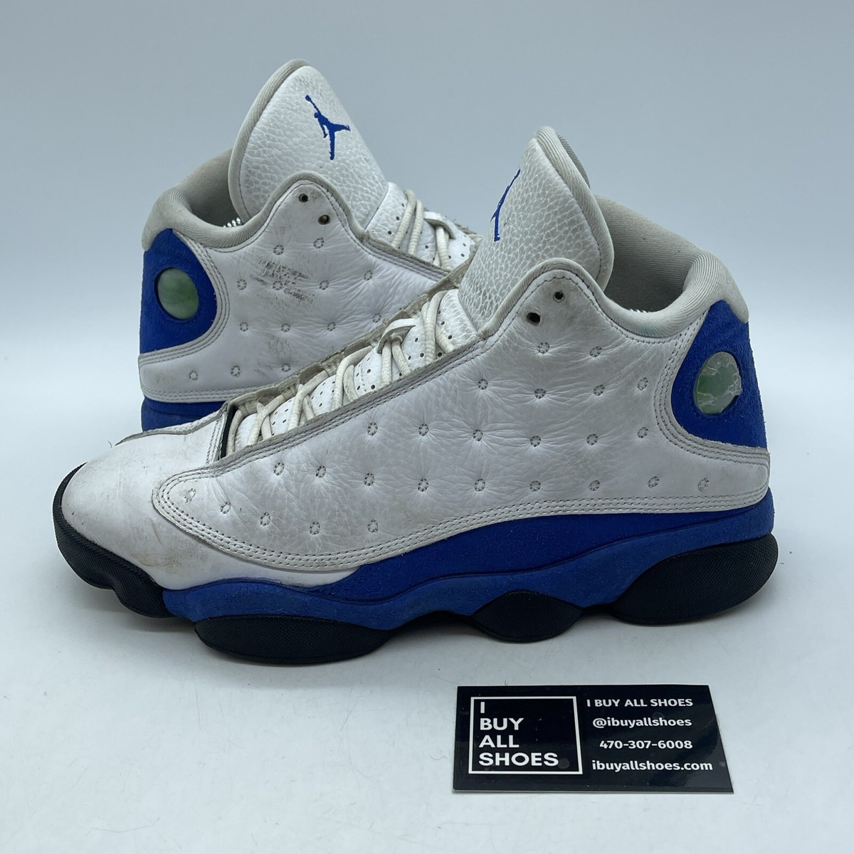 Nike Lakers Purple And White 13s Release Date Size Air Jordan 13 Retro  Hyper Royal White Black Blue Suede (414571-117)