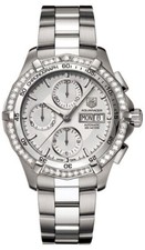 TAG HEUER AQUARACER CAF2015.BA0815 AUTOMTAIC CHRONOGRAPH DIAMOND SILVER WATCH