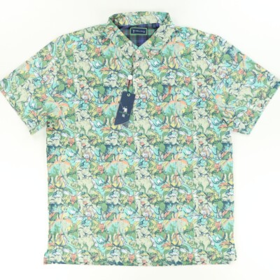 William Murray It's Like a Jungle Golf Stretch Polo Shirt Green Men's XL