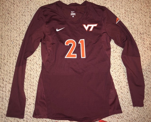 2017 Nike Virginia Tech Hokies 21 Maroon Volleyball Jersey *M* eBay
