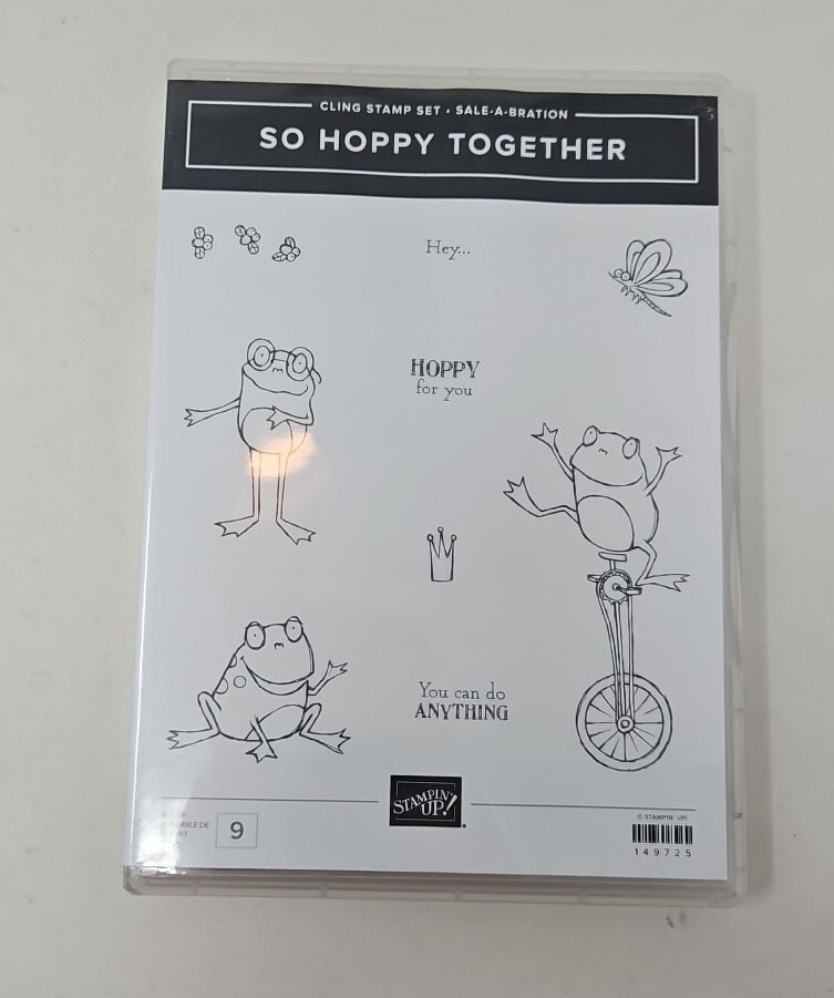 NEW Stampin Up So Hoppy Together 9 Pc Stamp Set Frogs 149725
