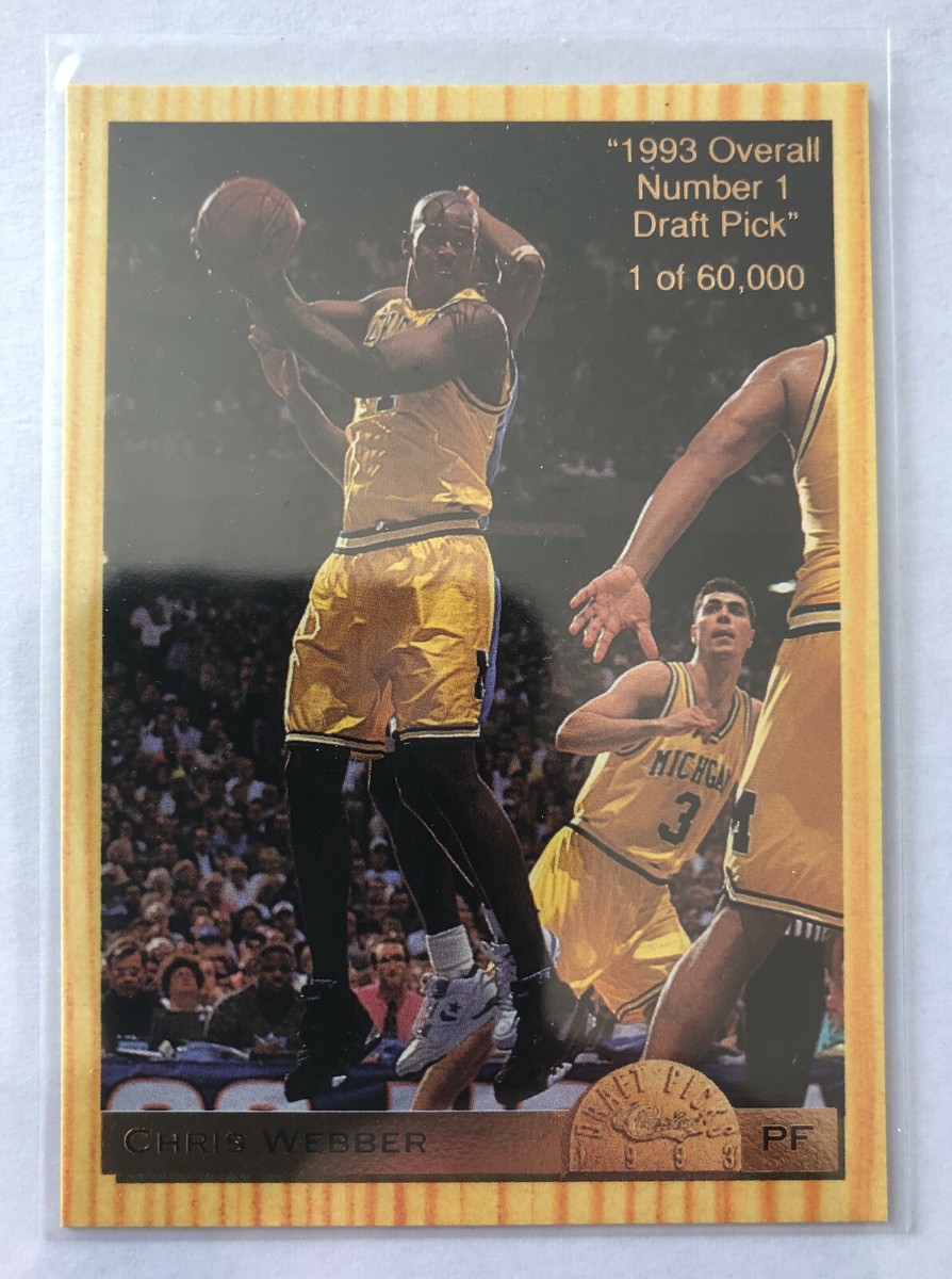 1993 Classic Chris Webber Number 1 Draft Pick Rookie Card 1/60000