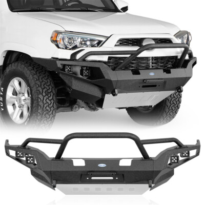 Steel Front Bumper Winch Plate Skid Plate For 2014-2024 Toyota 4runner Off Road