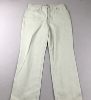 Gloria Vanderbilt Amanda Jeans Women 10 Short Green Denim Straight Leg NWT