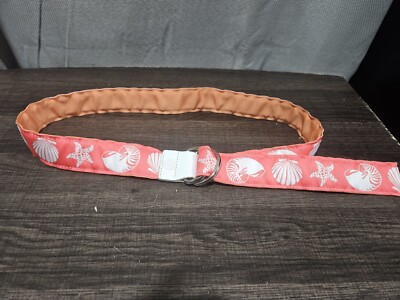 YRI Belt Women's Salmon Colored Shell Themed Golf Belt Size