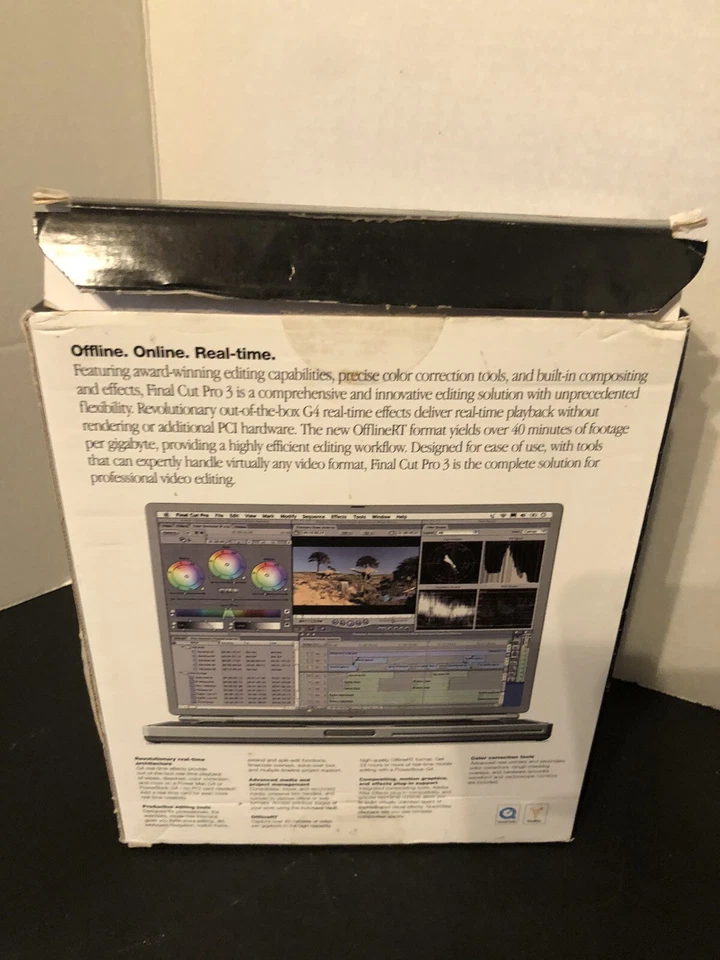 Apple Final Cut Pro 3 ACADEMIC (M8563Z/A) w/2 Licenses Complete W/Box - Image 3 of 4